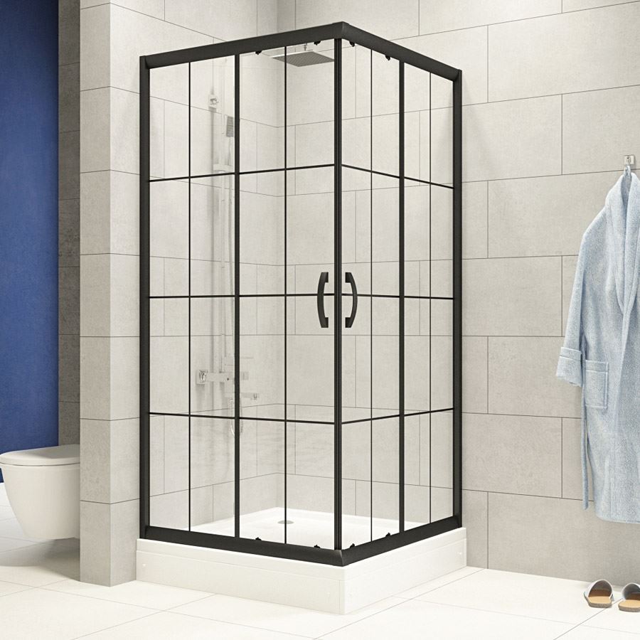 DKK100108 Durul Özəl Black Duş Kabin 100×100