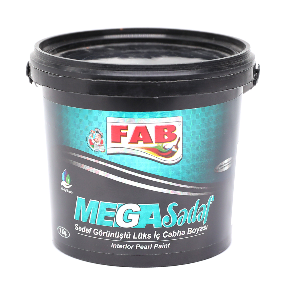 FAB mega sədəf iç cəbhə boyası qırmızı qəhvəyi 1 kg