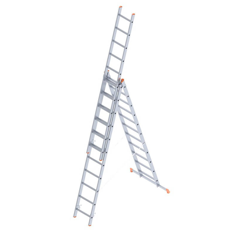 SƏNAYE TİPLİ ALÜMİNİUM NƏRDİVAN 3 HİSSƏ, 11 PİLLƏLİ